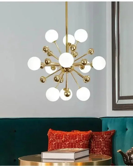 Modern Global Led Chandelier Kitchen Restaurant Living Room Pendant Lamp Organic Glass Acrylic Artificial Satellite Decor Lights