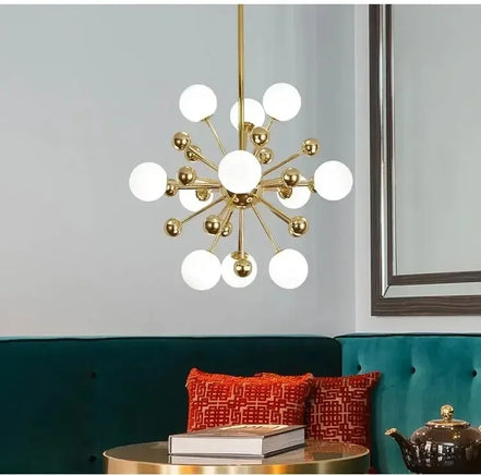 Modern Global Led Chandelier Kitchen Restaurant Living Room Pendant Lamp Organic Glass Acrylic Artificial Satellite Decor Lights