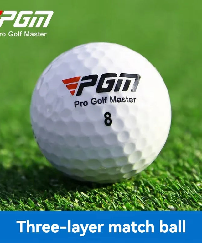 PGM Official 3-Layer Premium Golf Balls Practice Compet Performance Training for Distance Straight Shots Golf Design for Sports