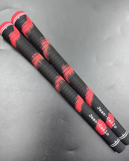Jean Carlo Golf Grips Rubber 60R Standard Driver Hybird Irons Woods Wedges Universal Golf Club Grip Black with Red