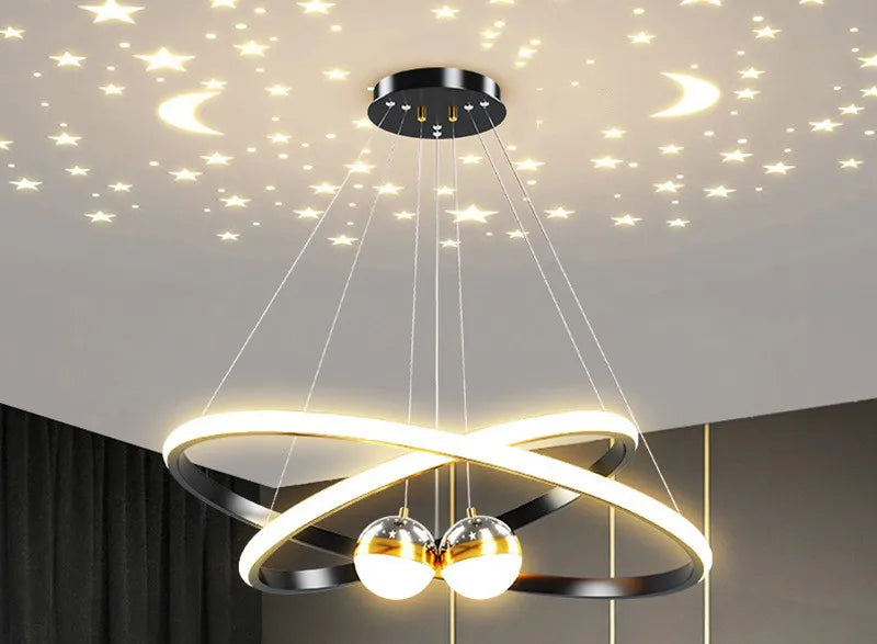 Modern led dining room chandeliers simple ring chandelier living bedroom Lights home indoor lighting decorative Pendant Lamps
