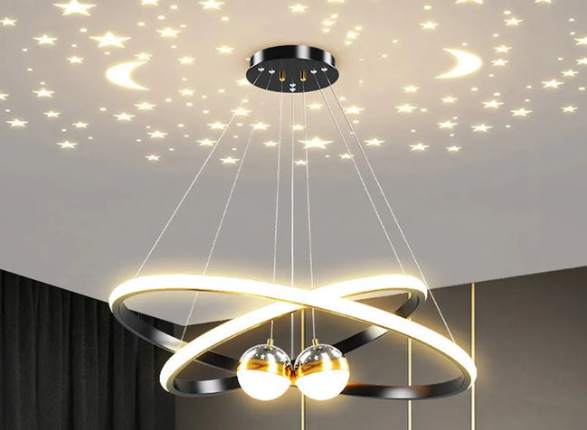 Modern led dining room chandeliers simple ring chandelier living bedroom Lights home indoor lighting decorative Pendant Lamps