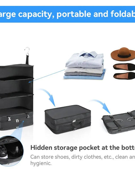 1 Set Housewares Luggage Travel Organizer Travel Essentials Hanging Packing Cubes Hanging Shelves Laundry Storage Compartment