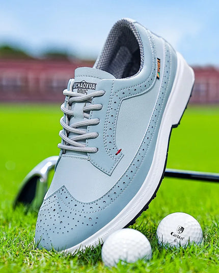 Golf Sports Shoes Men Waterproof high-Quality Leather Golf Competition Sports Shoes Formal Shoes Golf Course Men Training Shoes