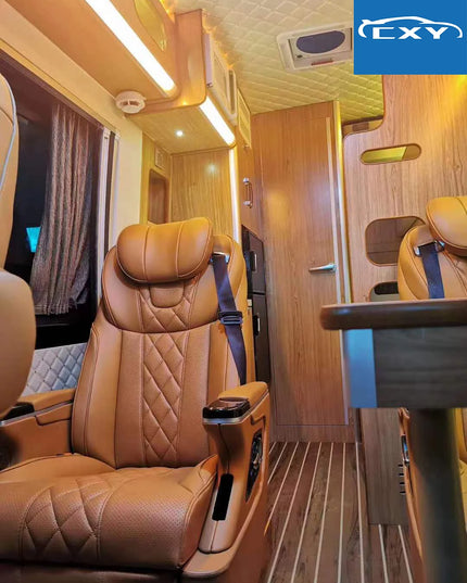Comfortable Three-Passenger Leather Folding RV Camper Van Sofa Seat Bed Sofa Convertible Into Bed