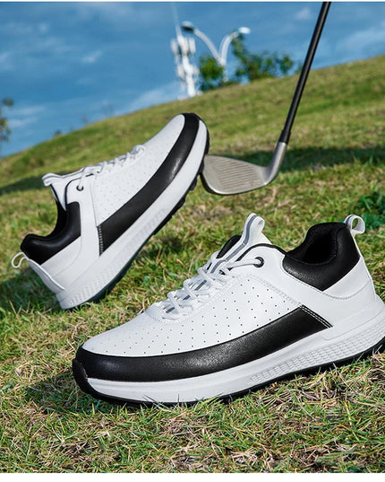 Men's Lightweight Golf Shoes-Breathable Sports Casual Shoes, Lace-Up Design, Non-Slip Rubber Sole-Universal in All Seasons