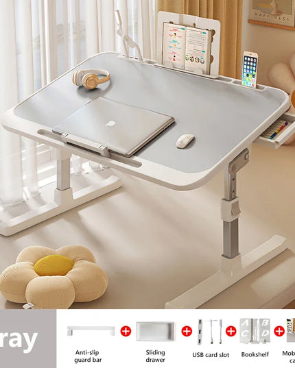 Computer Desk Bed Top Desk Adjustable Folding Simple Home Bedroom Sitting Floor Bay Window Laptop Office Small Desk Board