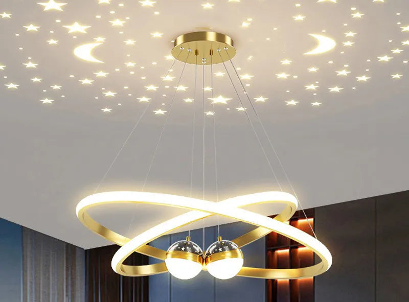 Modern led dining room chandeliers simple ring chandelier living bedroom Lights home indoor lighting decorative Pendant Lamps