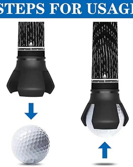 Golf Ball Pick Up Clip Tool Retriever Durable Back And Knee Saver Claw Grabber Screw-On Putter Tool Kit Golfer Grip  Accessories