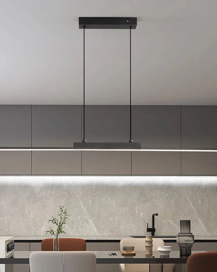 Modern LED Chandelier Featuring Minimalist Linear Panel Design 80/100cm Textured Pendant Light For Dining Rooms Bedrooms  Studie