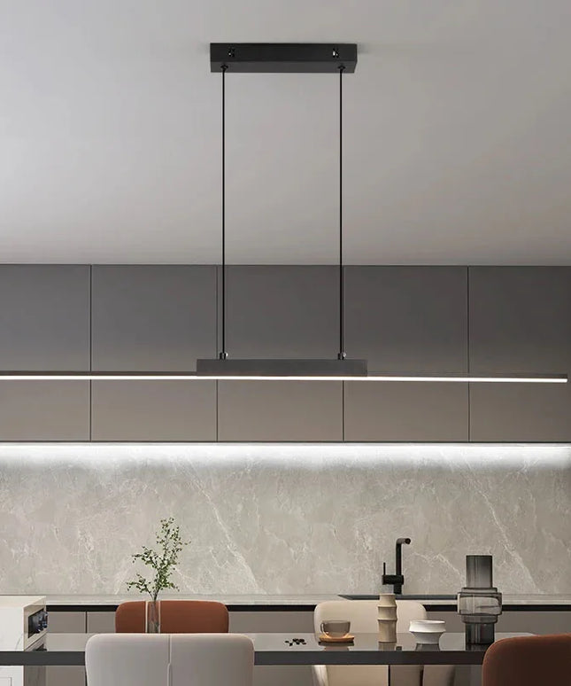 Modern LED Chandelier Featuring Minimalist Linear Panel Design 80/100cm Textured Pendant Light For Dining Rooms Bedrooms  Studie