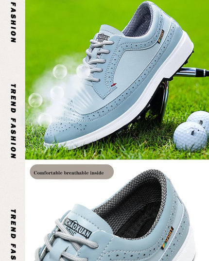Golf Sports Shoes Men Waterproof high-Quality Leather Golf Competition Sports Shoes Formal Shoes Golf Course Men Training Shoes