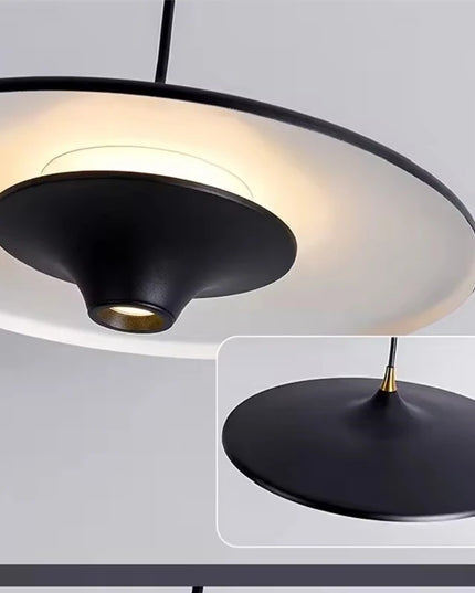 Modern Restaurant LED Chandelier Ceiling Pendant Light Dining Table Hanging Lamp Home Decor 1 Head UFO Indoor Lighting Fixture
