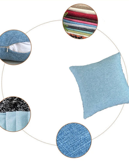 Solid Sofa Cushion Cover 30X50/40X4045X45/40X60/50X50/55X55/60X60 Cozy Linen Home Office Throw Pillow Cover Case