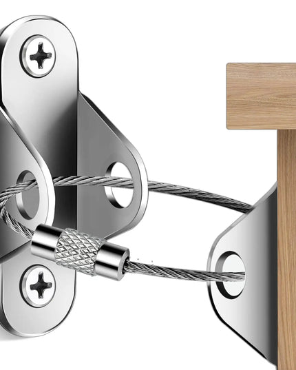 6 Sets Furniture Anchors Anti Tip Furniture Anchors for Baby Proofing, Safety Anchor Furniture Fasteners to Wall