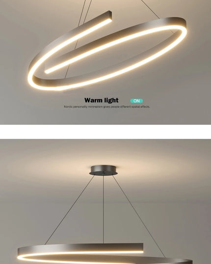 Modern LED spiral chandelier is suitable for living room dining room bedroom study villa home decoration lighting room decoratio