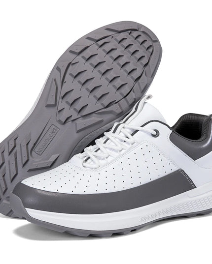 Men's Lightweight Golf Shoes-Breathable Sports Casual Shoes, Lace-Up Design, Non-Slip Rubber Sole-Universal in All Seasons