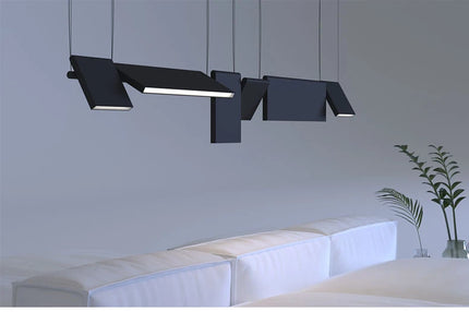 Modern danish Chandelier Design Rotatable Black Led minimalist light Dining Room Decor Led Lamp Bar Loft coffee tables lights