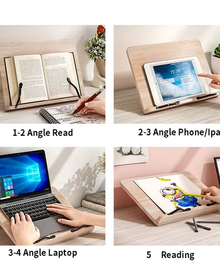 Adjustable Reading Rest Tablet Cook Home Study Room Book Holder Foldable Stand