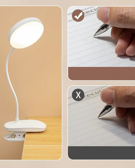 Led Table Lamp USB Rechargeable Night Light With Folding Clamp Study Stand Read Lamp Touch 3 Modes Dimming Eye Protection Light
