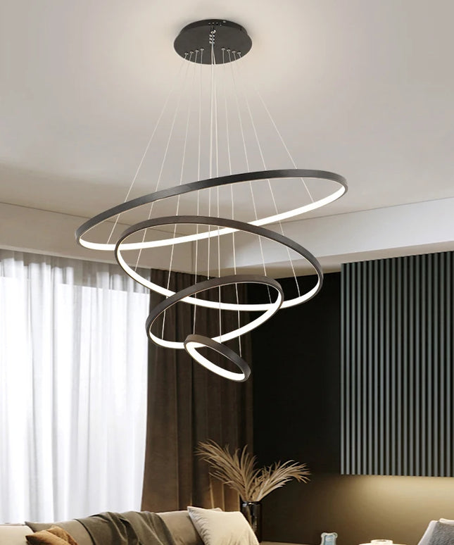 Modern led dining room chandeliers simple ring chandelier living  bedroom Lights home indoor lighting decorative Pendant Lamps