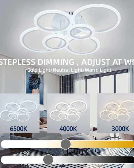 Modern LED Chandelier Home Lighting Ring Ceiling Mount Chandelier Living Room Bedroom Lighting lustre Ceiling pendant lamp
