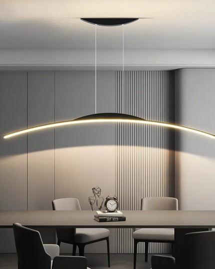 Modern LED Chandelier for Dining Room Kitchen Bar Living Bedroom Ceiling Pendant Lamp Black Simple Design Chandelier Light