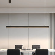 Modern LED linear chandelier for dining room office white bar pendant lights kitchen island lighting black minimalist lamp