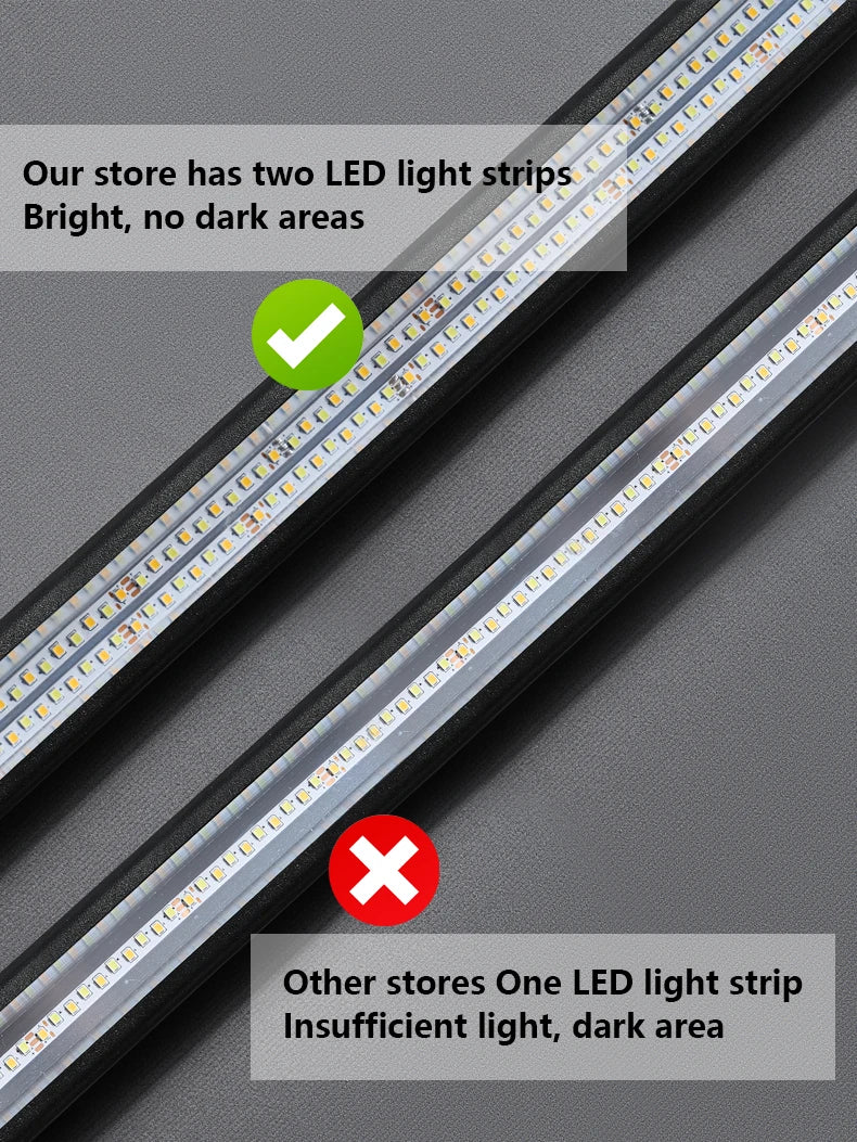 Modern LED linear chandelier for dining room office white bar pendant lights kitchen island lighting black minimalist lamp