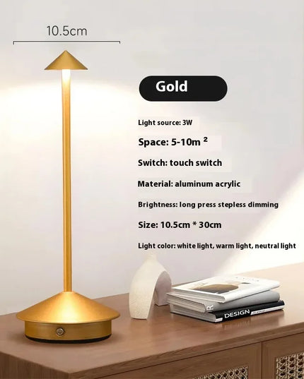 Rechargeable Table Lamp Creative Dining Touch Led Hotel Bar Coffee Pina Pro Table Lamp Lampada Da Tavolo Decorative Desk Lamp