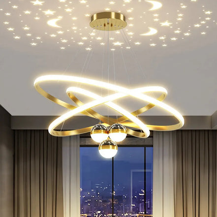 Modern led dining room chandeliers simple ring chandelier living bedroom Lights home indoor lighting decorative Pendant Lamps