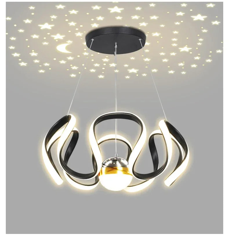 Modern Stylish Lustre LED Chandelier Art Design Pendant Light Living Kitchen Ceiling Lamps Home Room Decoration Lighting Fixture