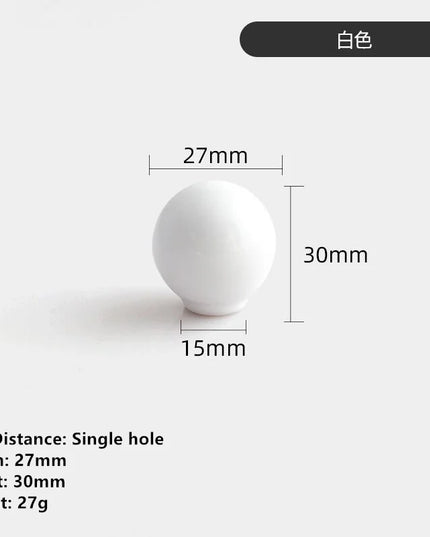 Handles Drawer Cabinet Furniture Kitchen Handles for Cabinet Knob Door Drawer Knob Colour Ceramics Rotundity Single Hole