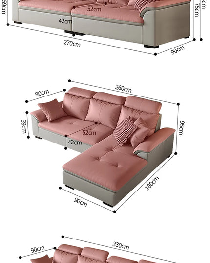 Professional High-Backrest Living Room Sofa Set Simple Modern Luxury Fabric Design with Luxury for Apartments and Hotels