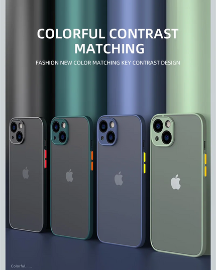 Jingjia Armor Bumper Shockproof Case For iPhone 15 11 12 13 Mini 14 Pro XR X Xs Max 7 8 Plus SE 2020 Silicone Hard Cover Capa