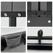 1 Dust Cover for a Folding Bed or 1 Folding Bed, Multifunctional Tech Fabric with High-Density Foam Mattress, Compact Storage Space, Single Bed, Folds into a Quarter, Easy to Assemble, with Wheels, Lightweight, Portable Iron