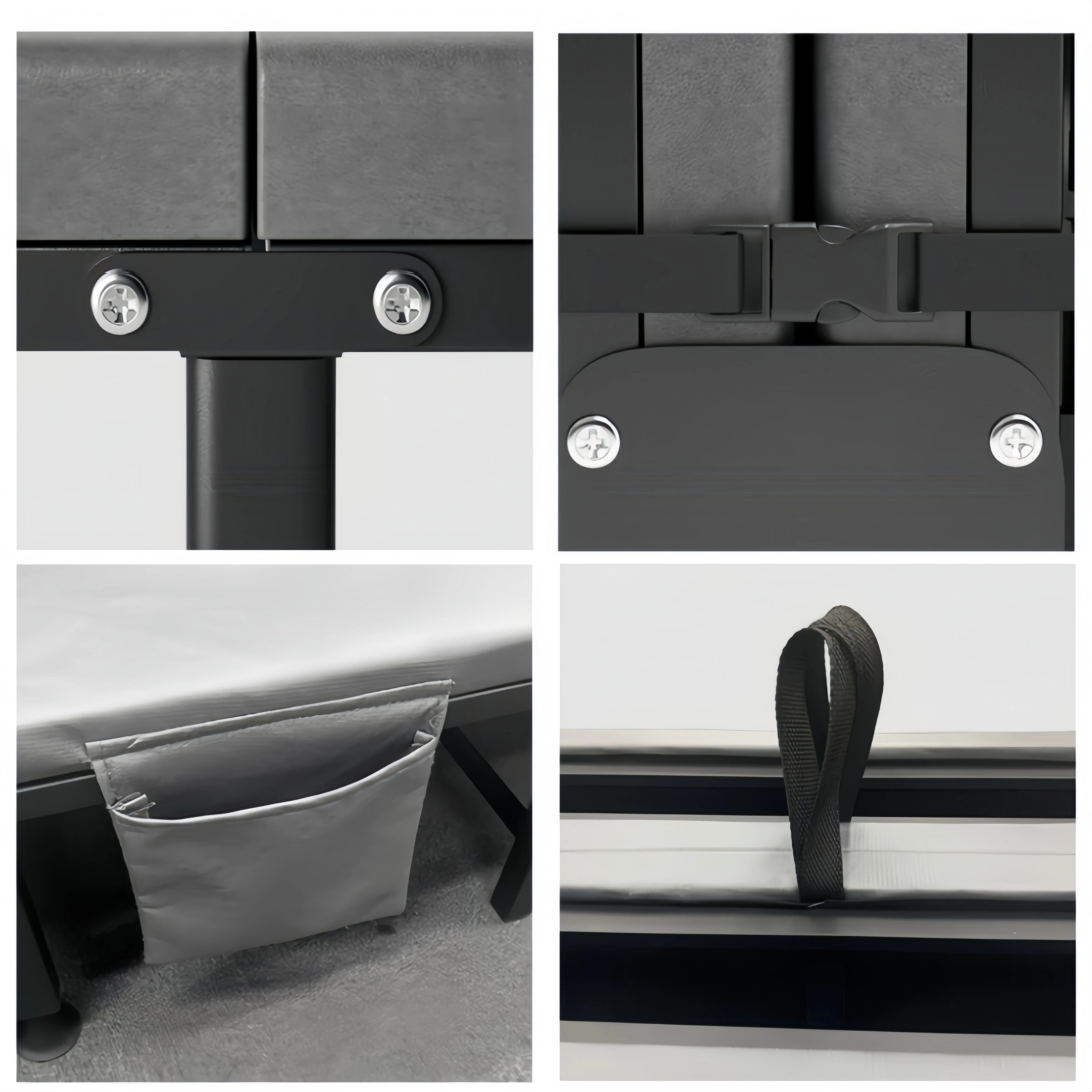 1 Dust Cover for a Folding Bed or 1 Folding Bed, Multifunctional Tech Fabric with High-Density Foam Mattress, Compact Storage Space, Single Bed, Folds into a Quarter, Easy to Assemble, with Wheels, Lightweight, Portable Iron