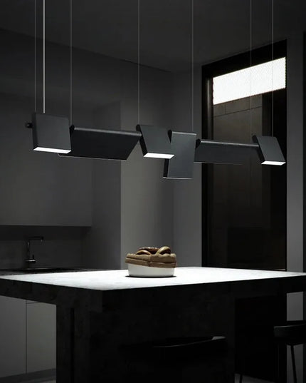 Modern danish Chandelier Design Rotatable Black Led minimalist light Dining Room Decor Led Lamp Bar Loft coffee tables lights