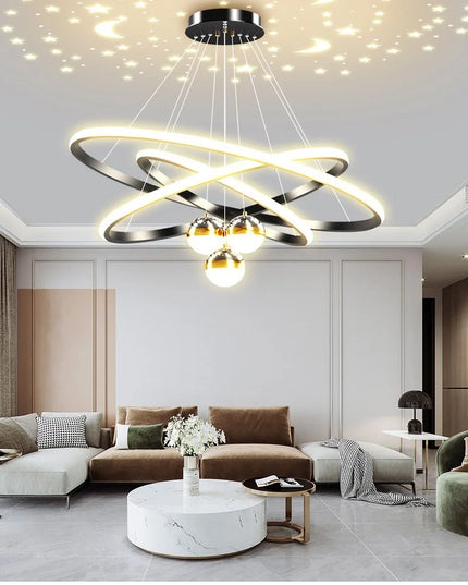 Modern led dining room chandeliers simple ring chandelier living bedroom Lights home indoor lighting decorative Pendant Lamps