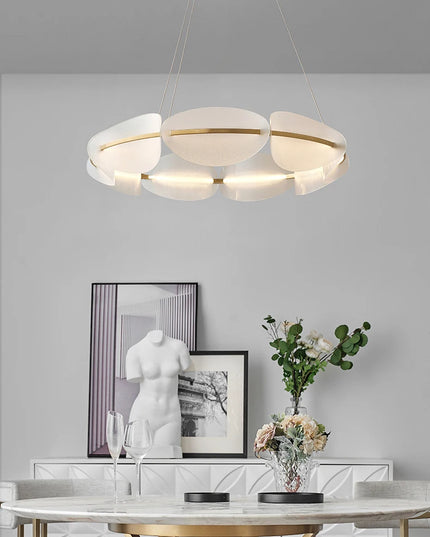 Modern leaf chandelier luxury designer Acrylic ring light Dining Room Home Bedroom Kitchen Hanging Lights Decor sofa living room