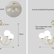 Modern E27 LED Chandelier Light  For Living Room Bedroom Dining Table Kitchen Study Ceiling Pendant Lamps Lustre Home Decoration