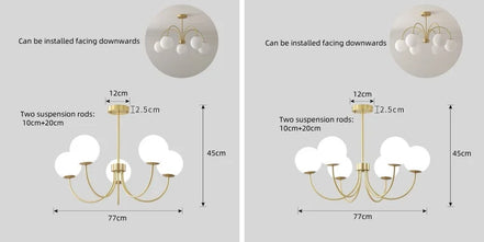 Modern E27 LED Chandelier Light  For Living Room Bedroom Dining Table Kitchen Study Ceiling Pendant Lamps Lustre Home Decoration
