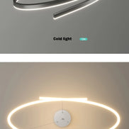 Modern LED spiral chandelier is suitable for living room dining room bedroom study villa home decoration lighting room decoratio