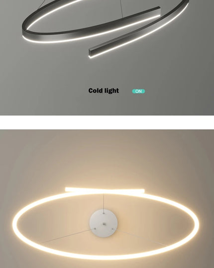 Modern LED spiral chandelier is suitable for living room dining room bedroom study villa home decoration lighting room decoratio