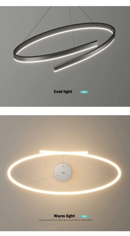 Modern LED spiral chandelier is suitable for living room dining room bedroom study villa home decoration lighting room decoratio