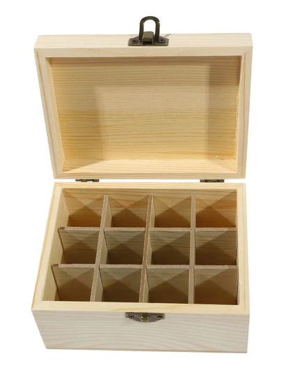 Essential Oil Wooden Storage Box 12/25 Slots Carry Organizer Essential Oil Bottles Aromatherapy Container Storage Box Case