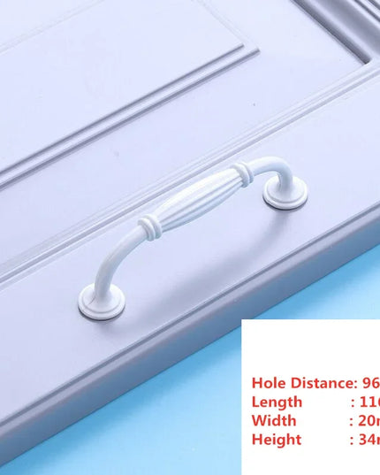 Handles Drawer Cabinet Furniture Kitchen Handles for Cabinet Knob Door Drawer Furniture Kitchen Knob Simplicity Fuji White