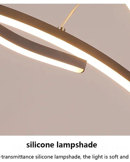 Modern Minimalist Led Chandelier Creative Personality Dining Room Bar Pendant Light Lighting Kitchen Hanging Lamp Lustre Fixture