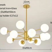 Modern Glass led Chandelier Lighting Ceiling Chandeliers Light For Dining Living Room Bedroom Kitchen Indoor Lustre Fixture Lamp