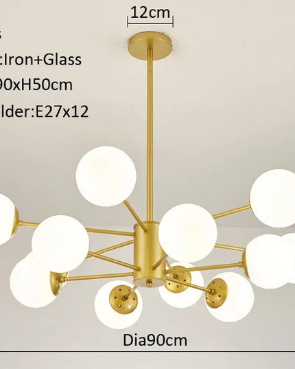 Modern Glass led Chandelier Lighting Ceiling Chandeliers Light For Dining Living Room Bedroom Kitchen Indoor Lustre Fixture Lamp